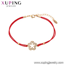 75532 xuping novo design corda vermelha pulseira de moda 2018 para as mulheres
